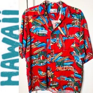 Monticerutti Cars Hawaiian Floral Mens Shirt XL